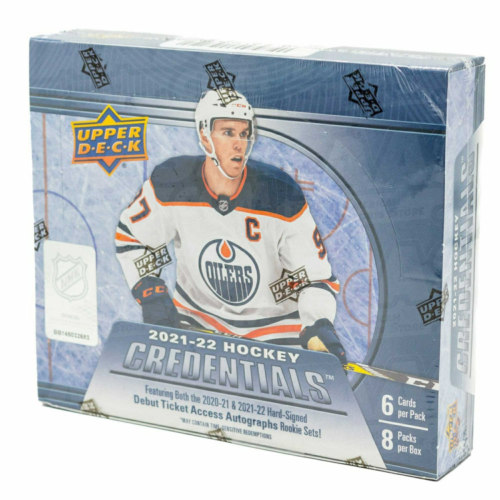 2021/22 Upper Deck Credentials NHL Hockey Hobby Box Classic