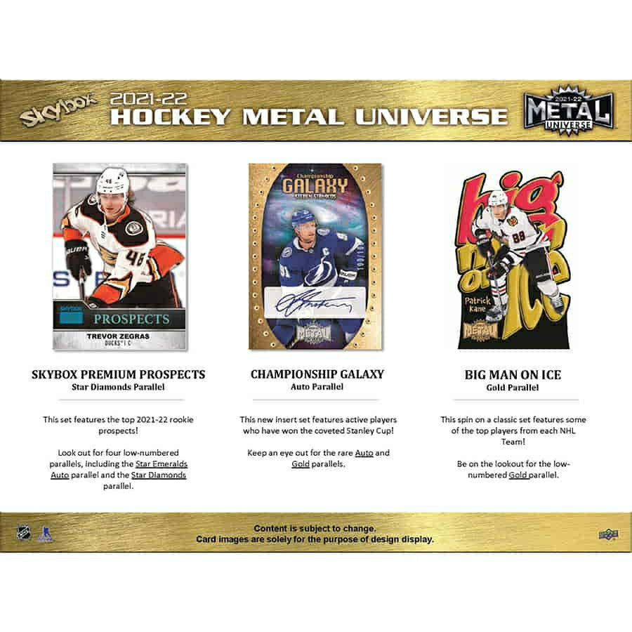 2021/22 Upper Deck Skybox Metal Universe NHL Hockey Booster Pack Taass US