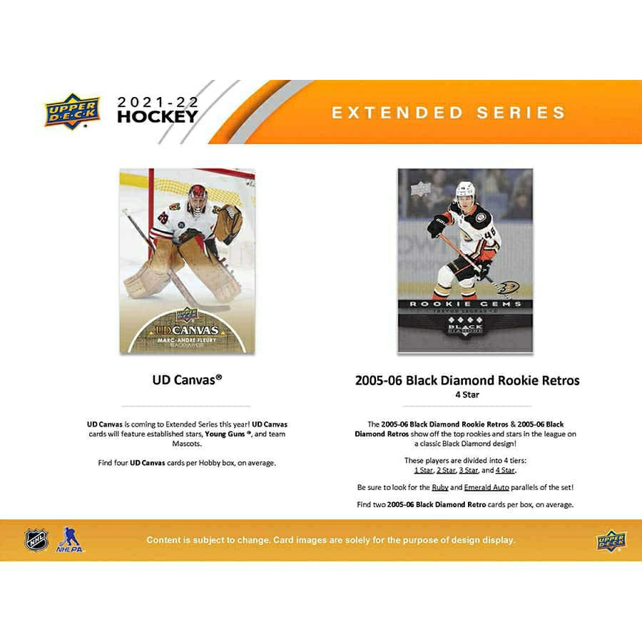 2021/22 Upper Deck Extended Series NHL Hockey Hobby Box Taass US