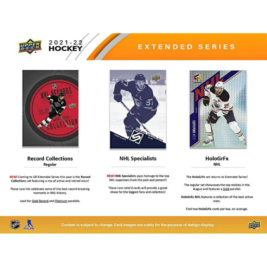 2021/22 Upper Deck Extended Series NHL Hockey Hobby Box Taass US