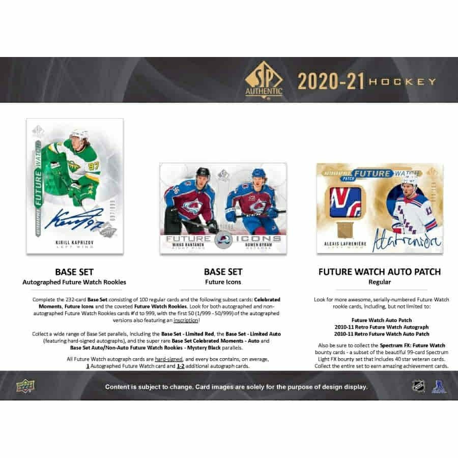 2020/21 Upper Deck SP Authentic NHL Hockey Hobby Box Lifestyle