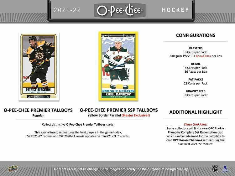 2021/22 Upper Deck O-Pee-Chee Hockey Retail 36-Pack Box NHL Taass sale