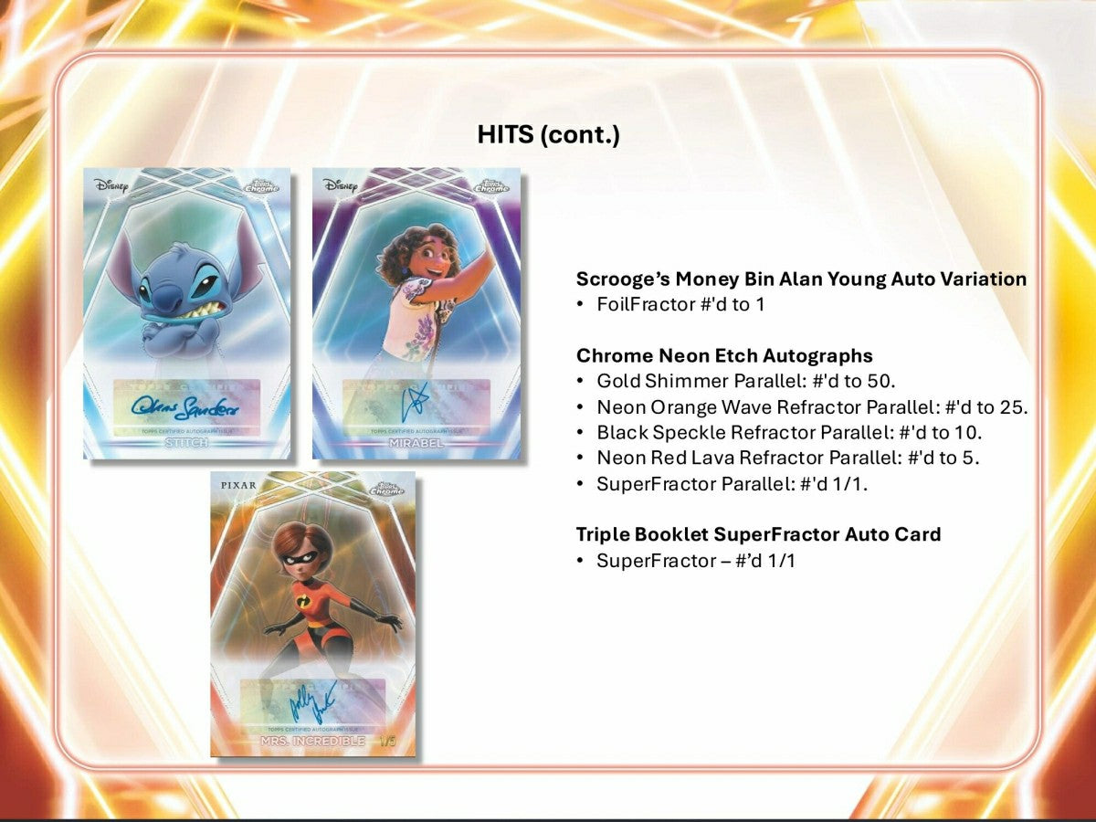 2026 topps Disney NEON Mega Box Classic