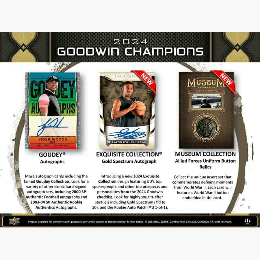 2024 Upper Deck Goodwin Champions Hobby Box Taass for sale