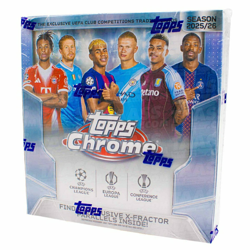 2025/26 Topps Chrome UEFA Club Competitions Football Mega Box Lifestyle