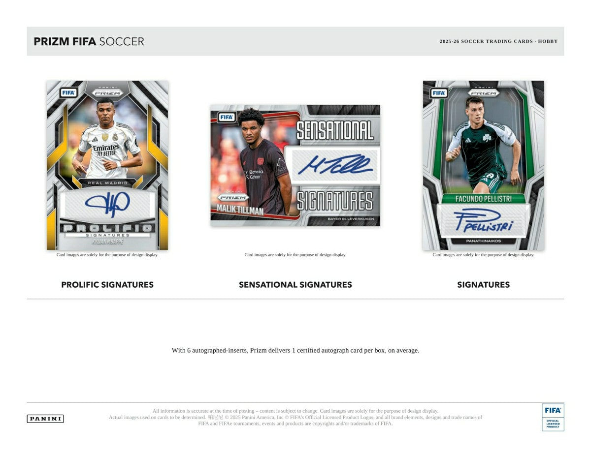 2025/26 Panini Prizm FIFA Football Hobby Box Lifestyle