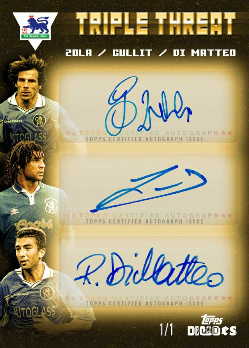 2025/26 Topps Decades 1990's Premier League Football Hobby Box Taass US
