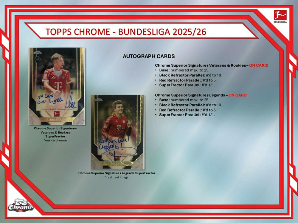 2025/26 Topps Chrome Bundesliga Football Hobby Box Fashion
