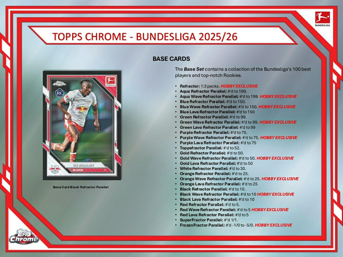 2025/26 Topps Chrome Bundesliga Football Hobby Box Fashion