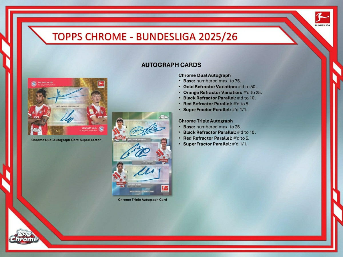 2025/26 Topps Chrome Bundesliga Football Hobby Box Fashion