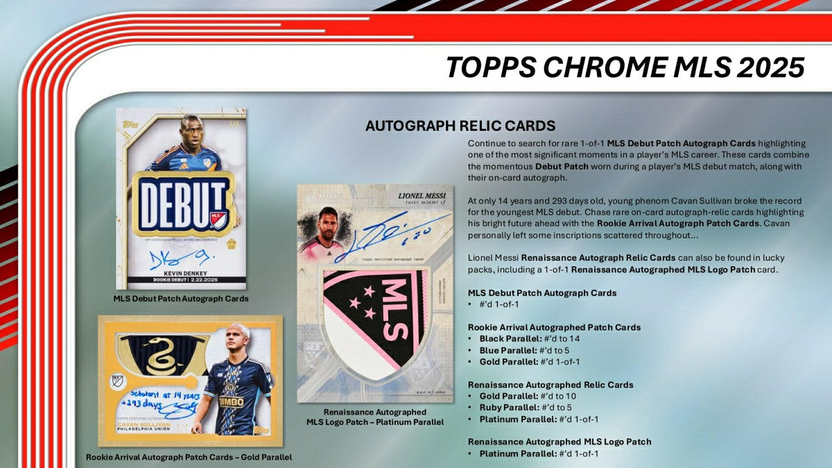 2025 Topps Chrome MLS Soccer Hobby Box Classic