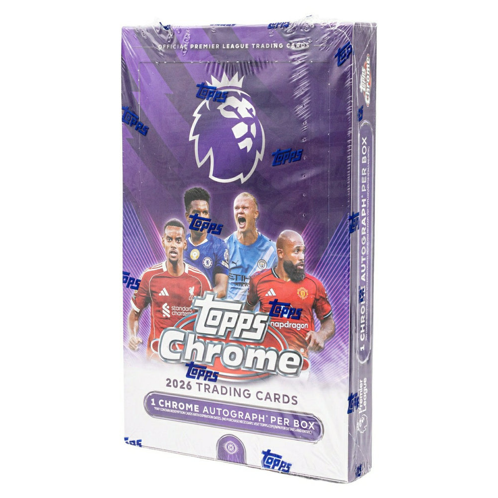 2025/26 Topps Chrome Premier League Soccer EPL Hobby Box Taass sale