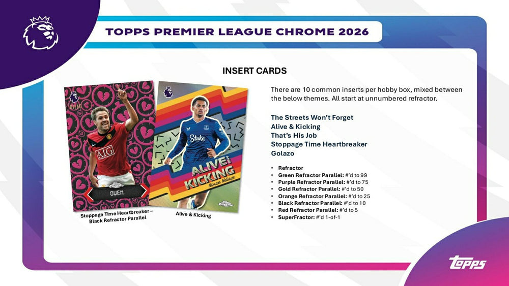 2025/26 Topps Chrome Premier League Soccer EPL Hobby Box Taass sale