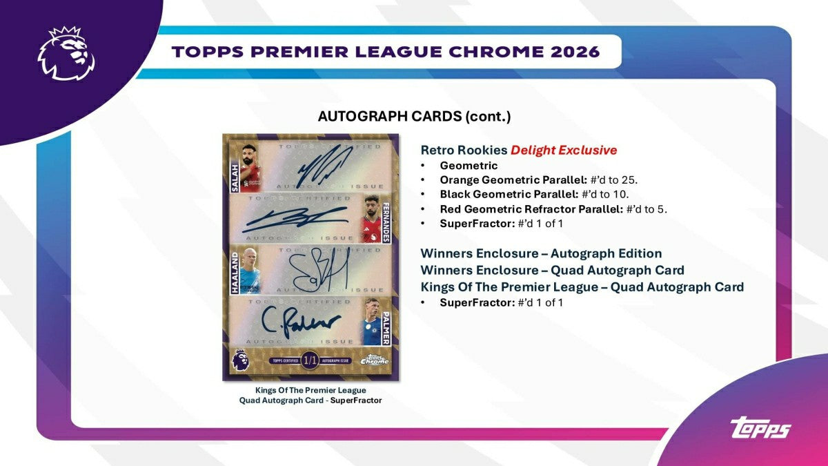 2025/26 Topps Chrome Premier League Soccer EPL Breaker Delight Hobby Box Taass for sale