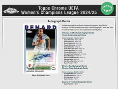 2024/25 Topps Chrome UEFA Women's Champions League Football Hobby Box Fashion