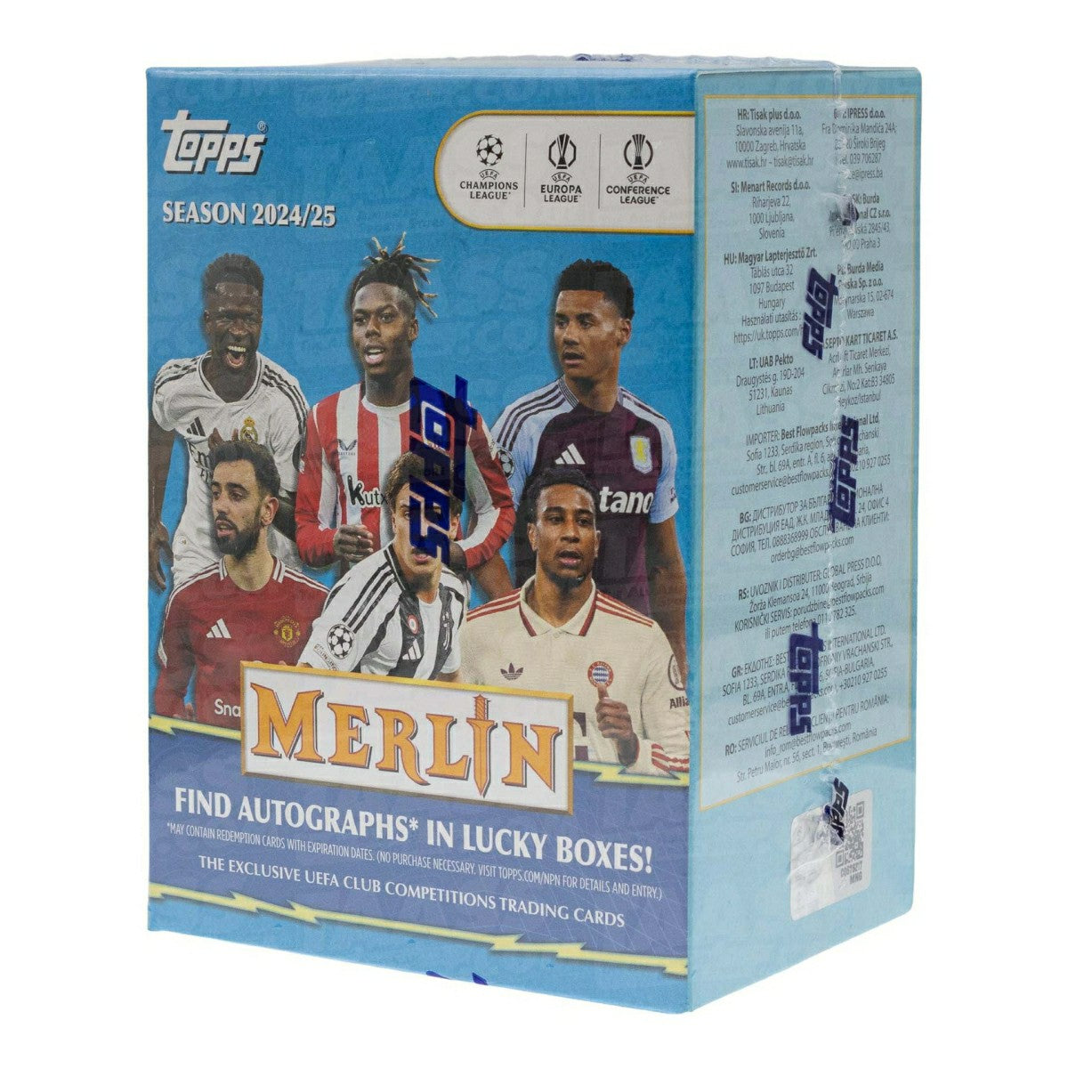 2024/25 Topps Chrome Merlin UEFA Club Competitions Football Blaster Box Lifestyle