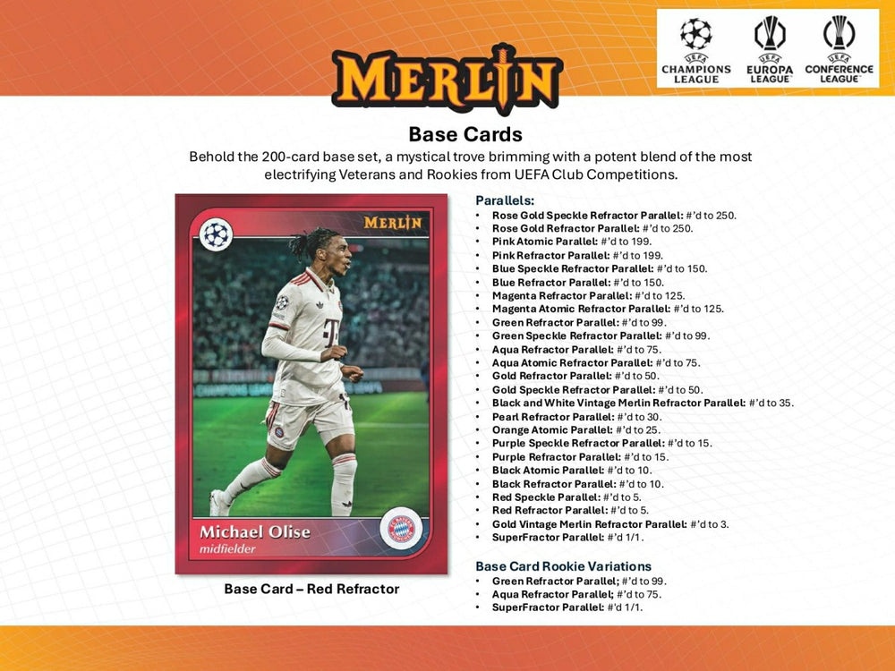 2024/25 Topps Chrome Merlin UEFA Club Competitions Football Blaster Box Lifestyle