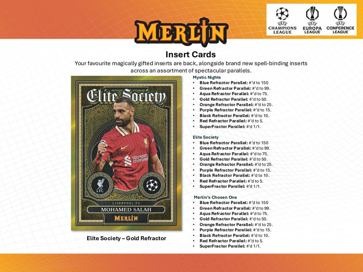 2024/25 Topps Chrome Merlin UEFA Club Competitions Football Blaster Box Lifestyle