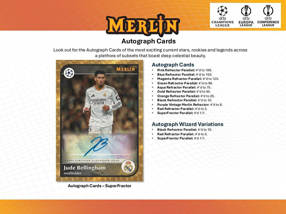 2024/25 Topps Chrome Merlin UEFA Club Competitions Football Blaster Box Lifestyle