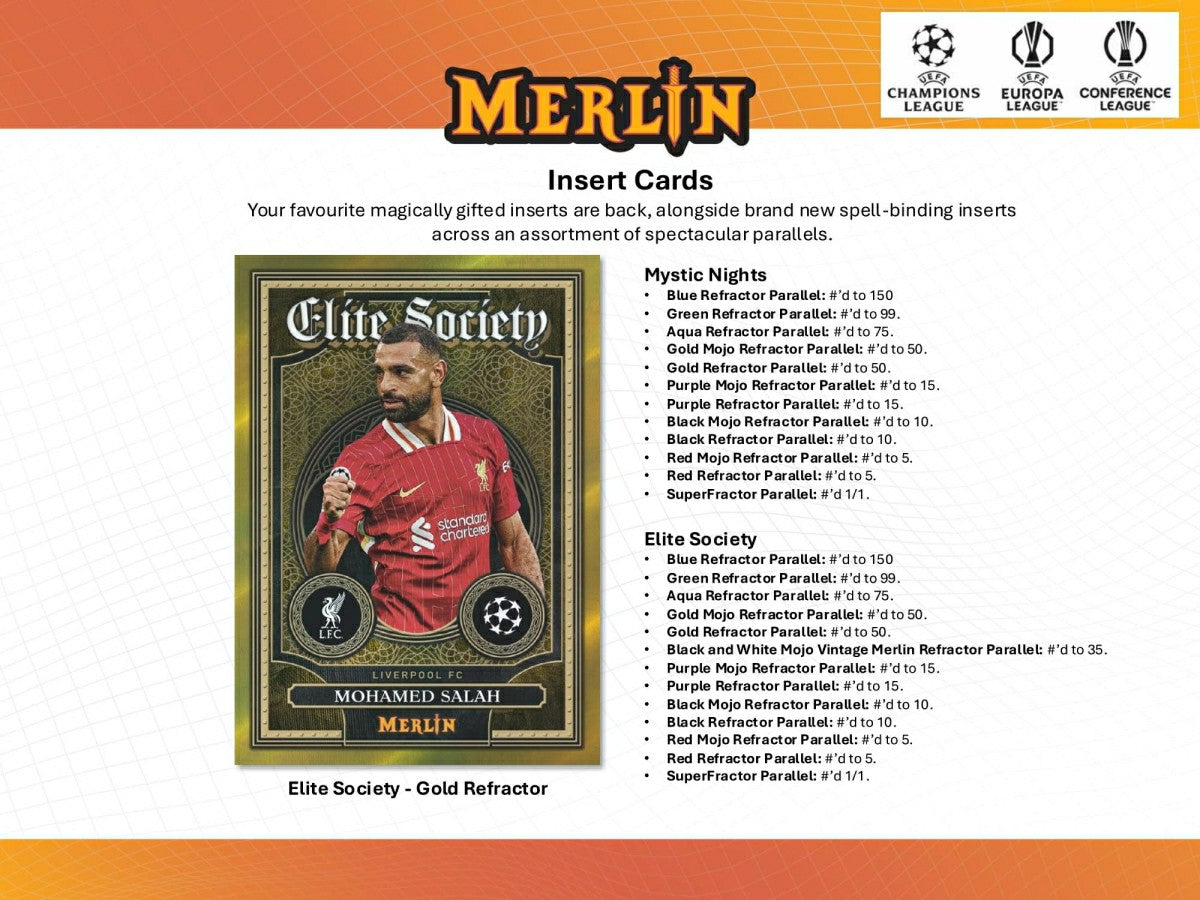 (Live Break) 2024/25 Topps Chrome Merlin UEFA Club Competitions Football Breaker Delight Box Taass sale