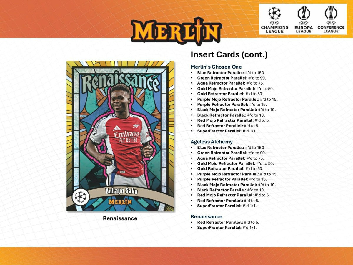 (Live Break) 2024/25 Topps Chrome Merlin UEFA Club Competitions Football Breaker Delight Box Taass sale