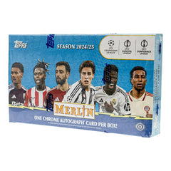 2024/25 Topps Chrome Merlin UEFA Club Competitions Football Hobby Box Taass for sale