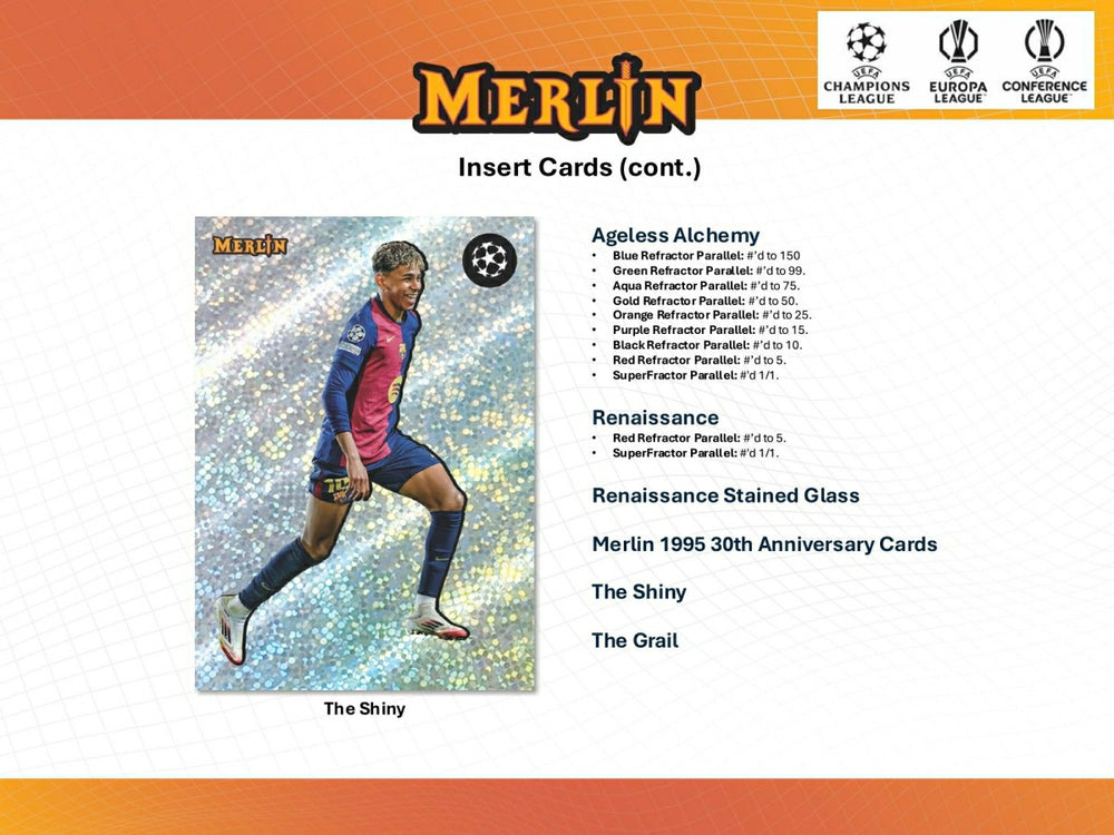 2024/25 Topps Chrome Merlin UEFA Club Competitions Football Hobby Box Taass for sale