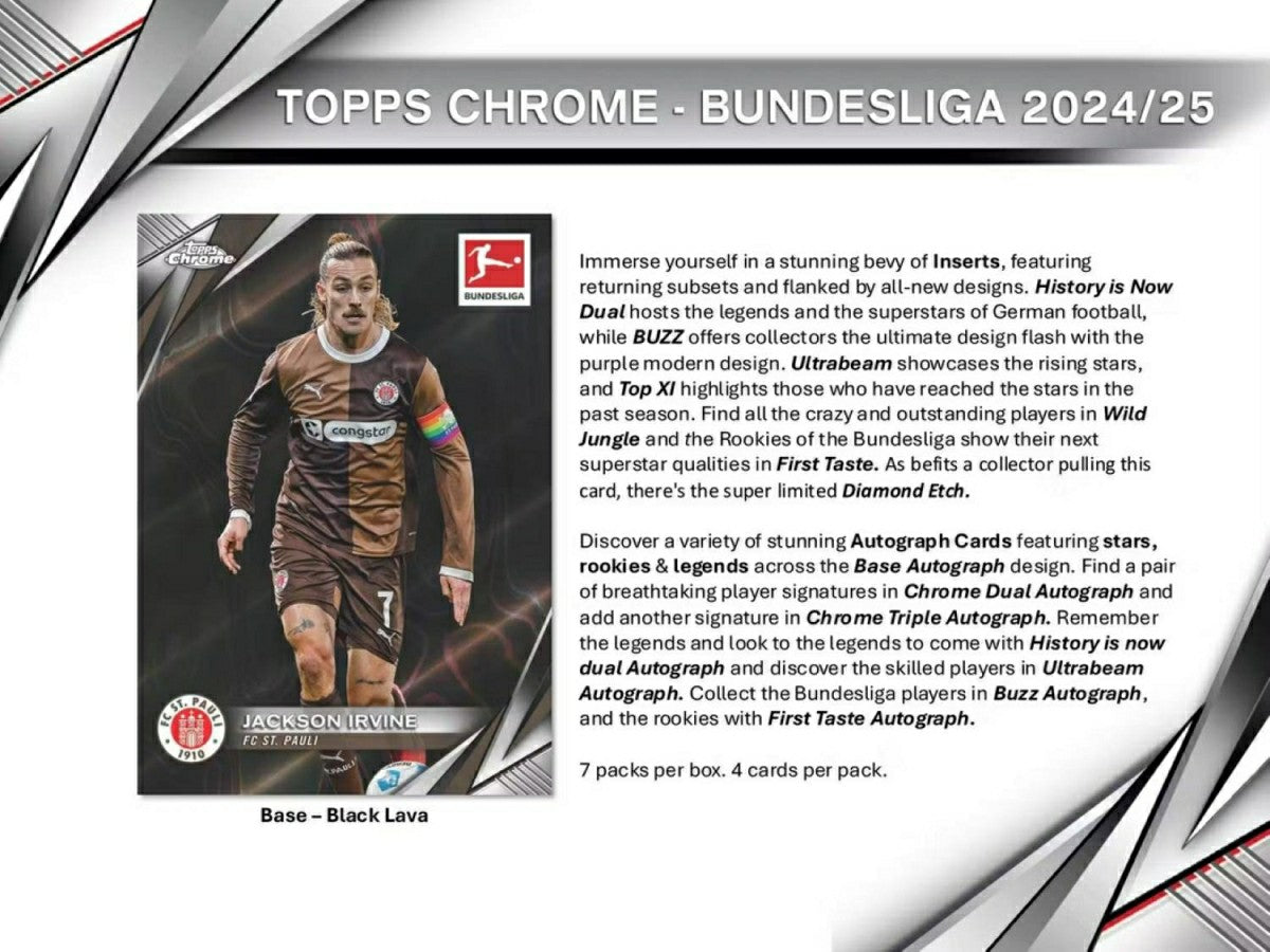 2024/25 Topps Chrome Bundesliga Football Blaster Box Taass sale