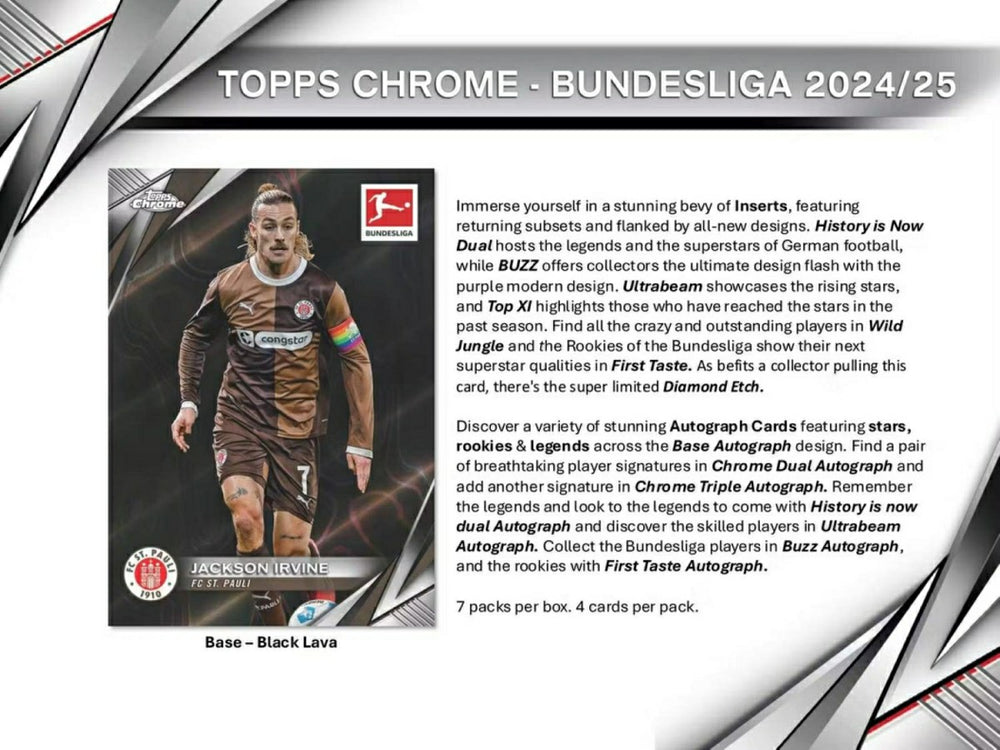 2024/25 Topps Chrome Bundesliga Football Blaster Box Taass sale