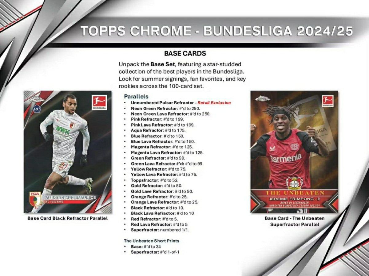 2024/25 Topps Chrome Bundesliga Football Blaster Box Taass sale