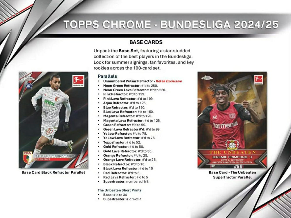 2024/25 Topps Chrome Bundesliga Football Blaster Box Taass sale