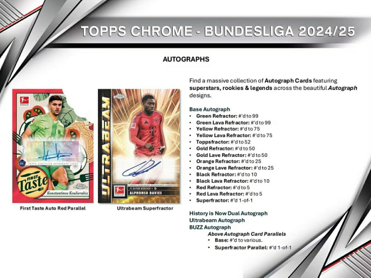 2024/25 Topps Chrome Bundesliga Football Blaster Box Taass sale