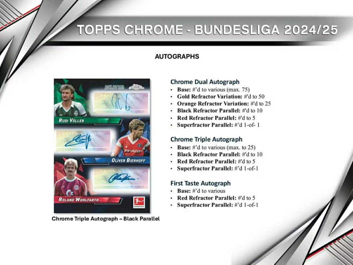2024/25 Topps Chrome Bundesliga Football Blaster Box Taass sale