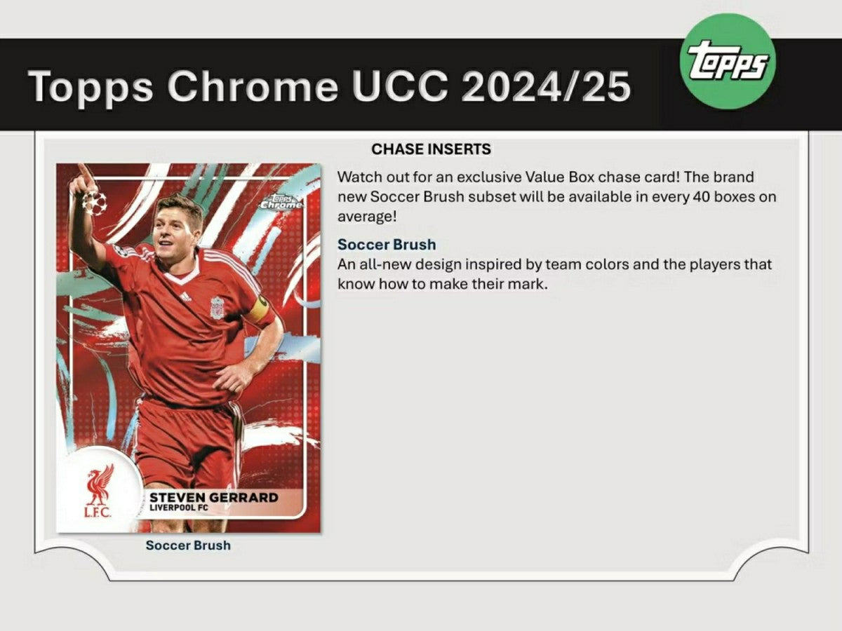 2024/25 Topps Chrome UEFA Club Competitions Football Blaster Box Taass sale