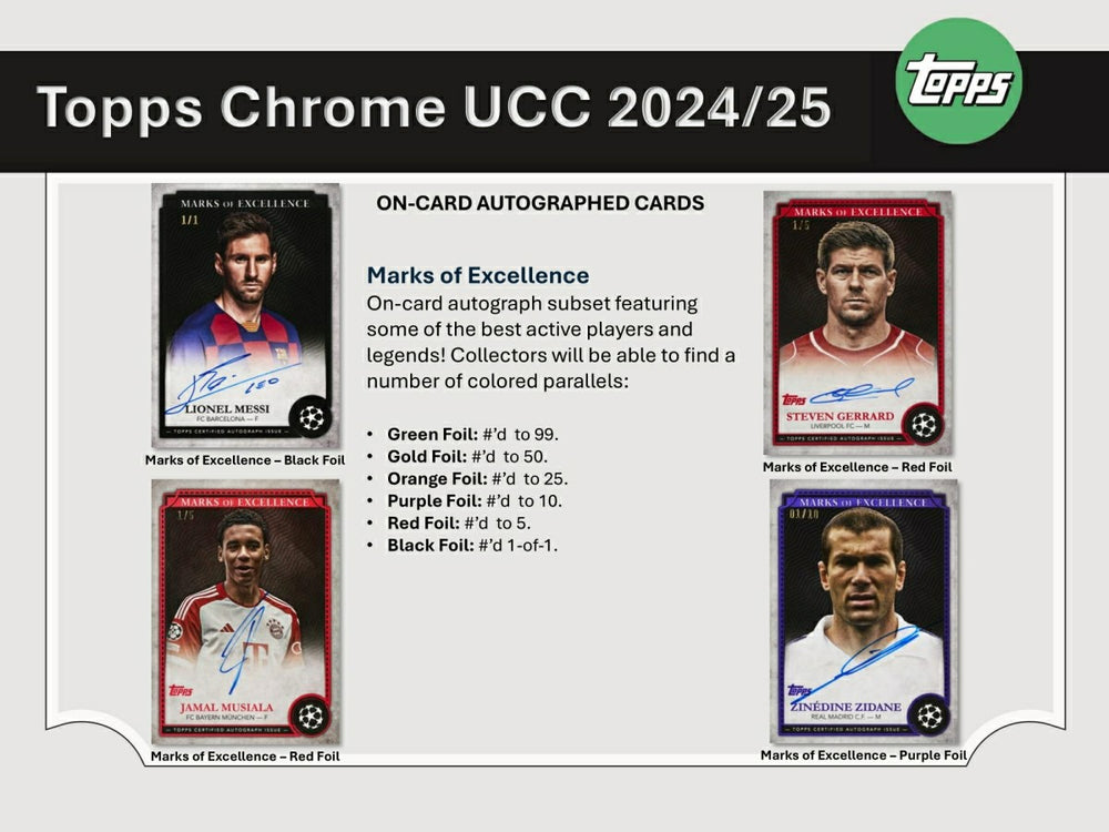 2024/25 Topps Chrome UEFA Club Competitions Football Blaster Box Taass sale