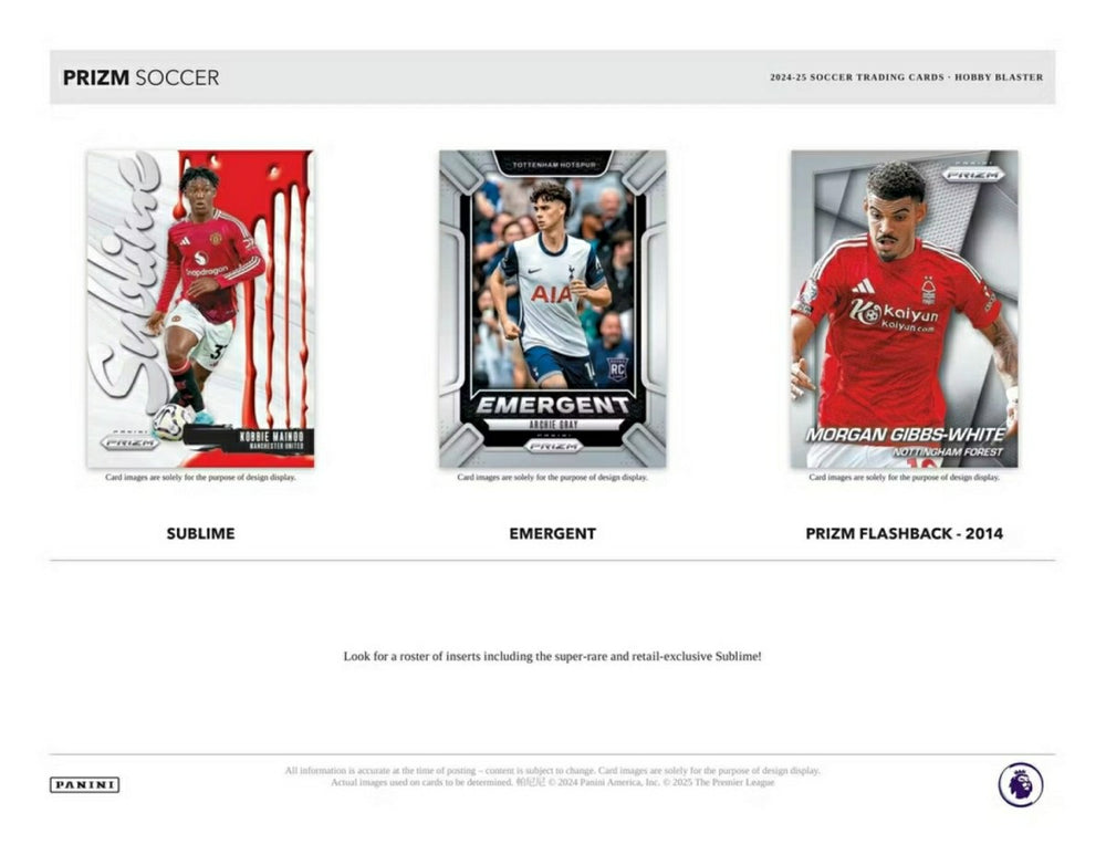 2024/25 Panini Prizm Premier League Soccer EPL Retail Pack Taass for sale
