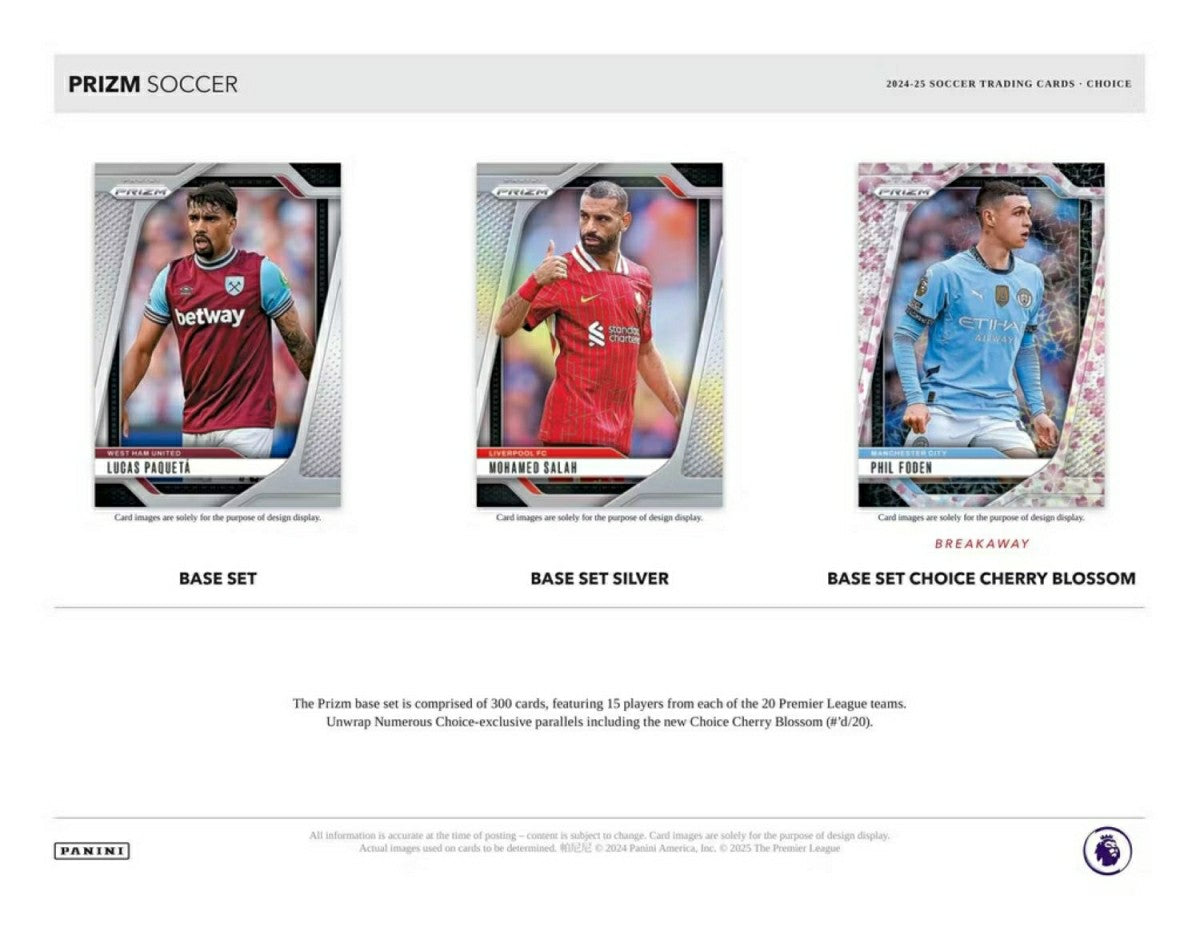 2024/25 Panini Prizm Premier League Soccer EPL Choice Box Fashion