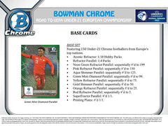 2022 Bowman Chrome Road to 2023 UEFA Under-21 European Championship Football Hobby Box Taass for sale