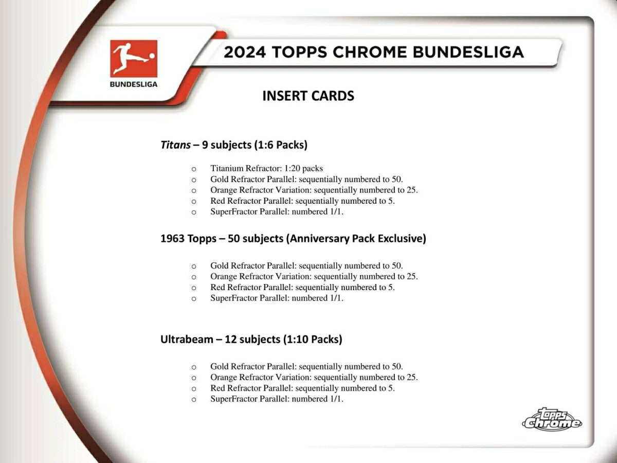 2023/24 Topps Chrome Bundesliga Soccer Hobby Pack Classic