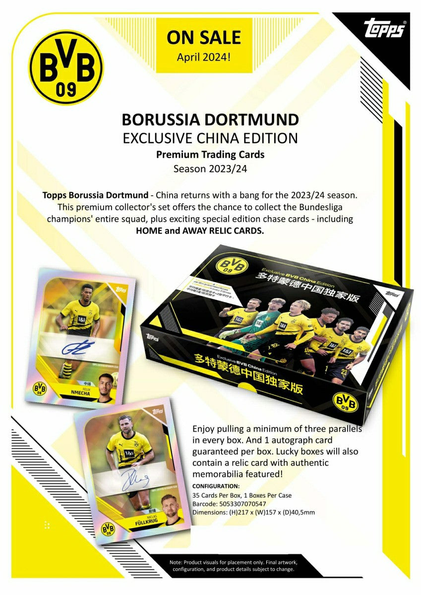 2023/24 Topps Borussia Dortmund BVB 09 China Edition Hobby Box Lifestyle