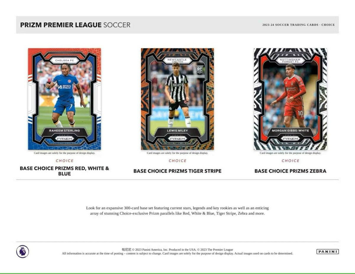 2023/24 Panini Prizm Premier League Soccer EPL Choice Box Fashion