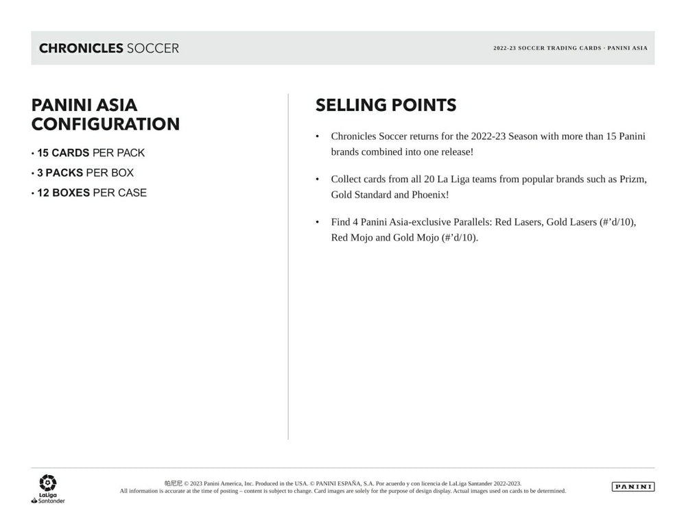2022/23 Panini Chronicles Soccer Tmall Asia Box Taass for sale