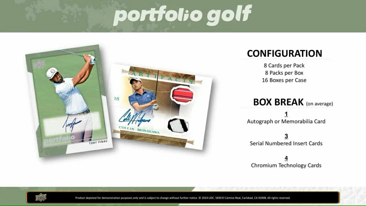 2024 Upper Deck Portfolio Golf Hobby Box Lifestyle