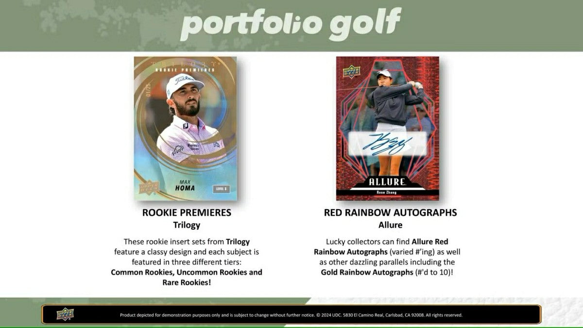 2024 Upper Deck Portfolio Golf Hobby Box Lifestyle