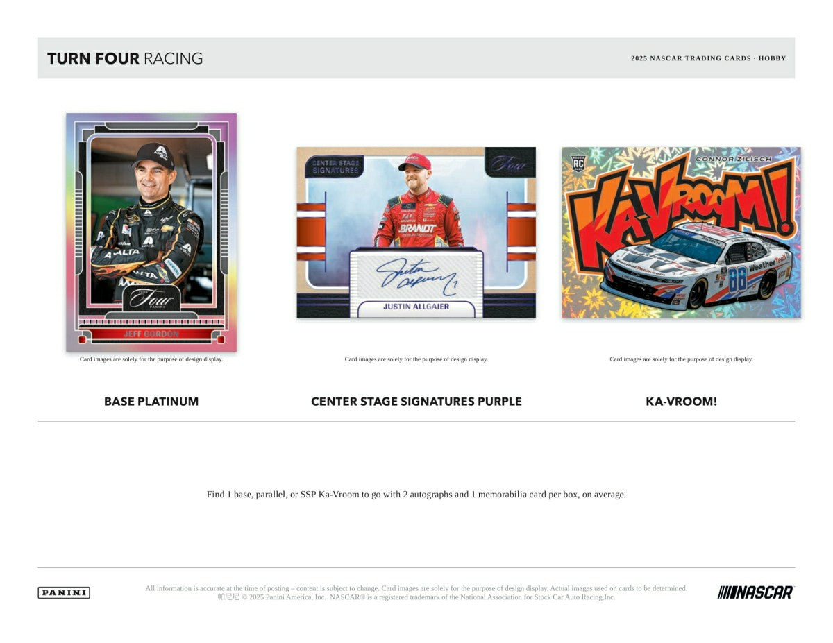 2025 Panini Turn Four Racing NASCAR Hobby Box Taass for sale