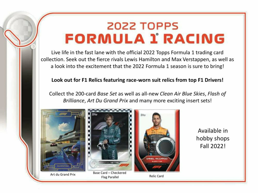2022 Topps Formula 1 Racing (Formel 1) Hobby Box Lifestyle