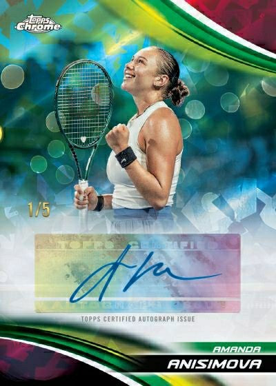 2025 Topps Chrome Sapphire Edition Tennis Hobby Box Taass for sale