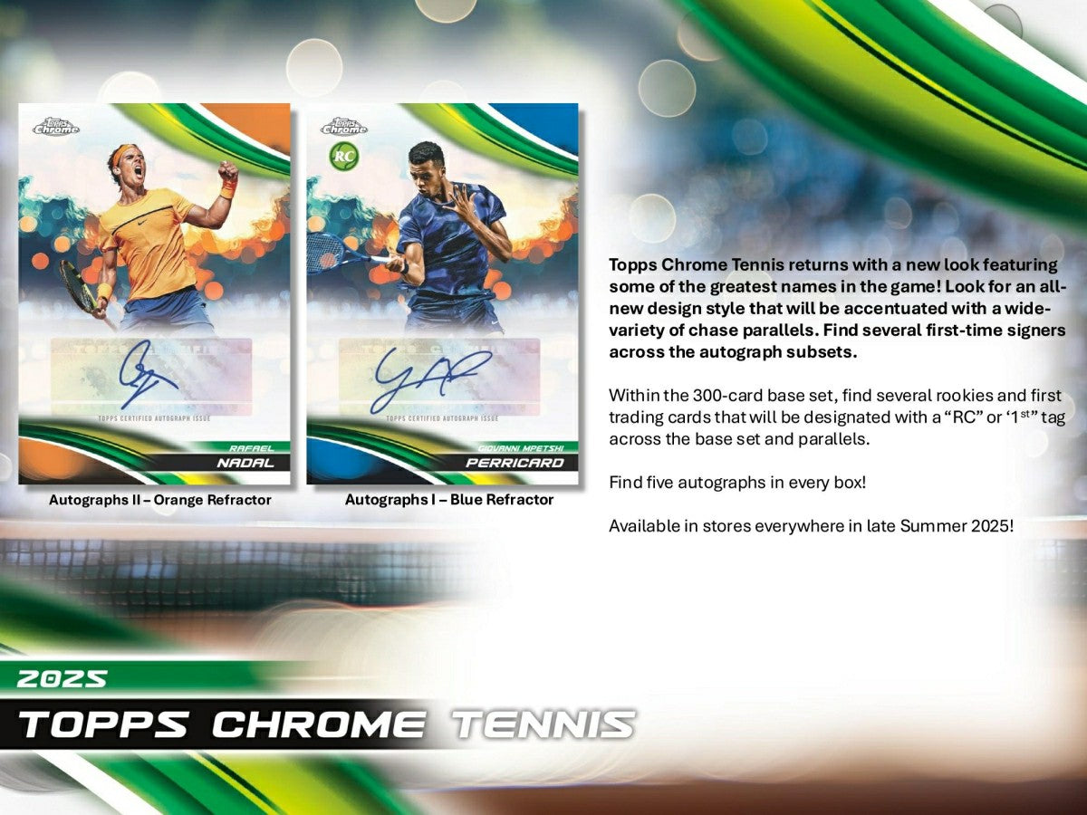 2025 Topps Chrome Tennis Breaker Delight Hobby Box Taass US