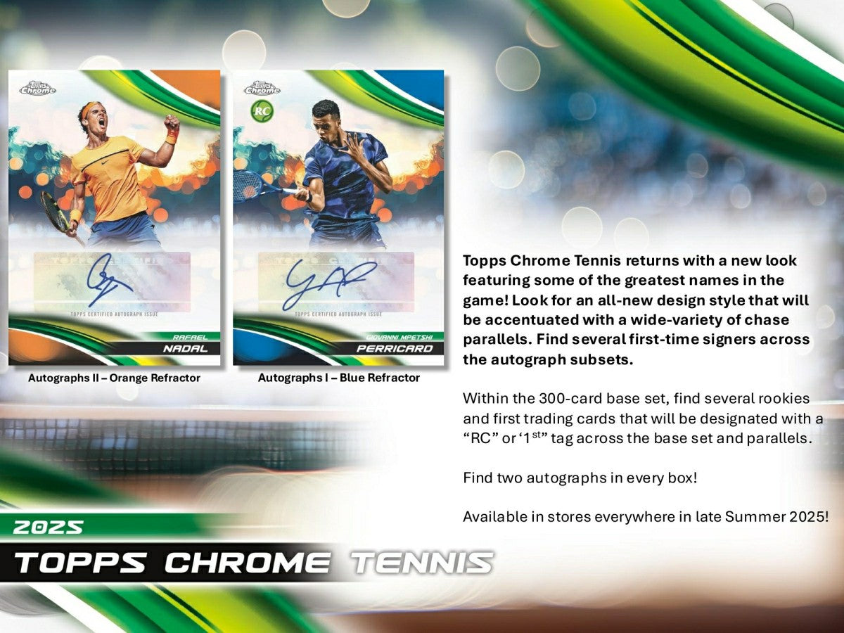 2025 Topps Chrome Tennis Hobby Box Classic