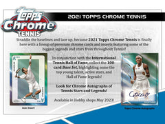 2021 Topps Chrome Tennis Hobby Box Taass for sale